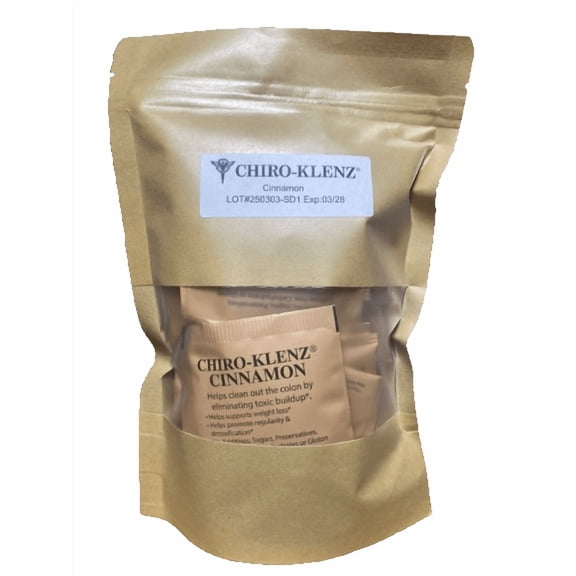 Chiro-Klenz Cinnamon Flavor Natural Herbal Tea for Detox, Constipation and Bloating Relief - No Sugar, Caffeine, or Gluten