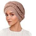 thumbnail image 1 of Milk Silk Hijab Headband Two Tone Solid Color Head Wrap with Design for Daily Wear and —Comfortable Hair Accessory, 1 of 4