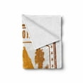 thumbnail image 2 of Florida Soft Flannel Fleece Throw Blanket, Sunshine State of America City Map Trees and Stars Travel Stamp, Cozy Plush for Indoor and Outdoor Use, 50" x 60", Orange Ginger and White, by Ambesonne, 2 of 6