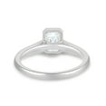 thumbnail image 4 of ESTE ORIGIN 2Ct Emerald Cut Moissanite Bezel Set Ring in 10K White Gold Emerald Engagement Ring for Women US 9., 4 of 8