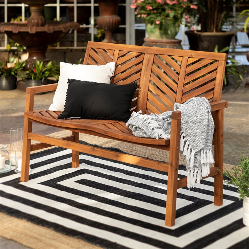 Photo 1 of Vincent Patio Wood Loveseat Bench