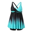 thumbnail image 4 of adviicd Maillots de Bain à Manches Longues pour Femmes Ensemble Bikini Deux Pièces Maillot de Bain Taille Haute Col Rond Bleu,m, 4 of 5