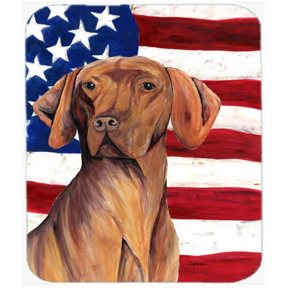 Carolines Treasures  Usa American Flag With Vizsla Mouse Pad