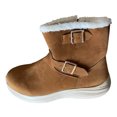 thumbnail image 6 of HEWUQI Winter Snow Boots for Women Warm Plush Lined Slip on Insulated Side Zipper Walking Casual Flat Shoes in Cold Weather Brown Size 9.5, 6 of 6