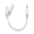 thumbnail image 2 of 3.5mm Headset Splitter Earbuds Audio Jack Y Adapter Dual Port White WRR for Samsung Galaxy S5 Mini Sport (SM-G860P) S6 Active S906L, S7 Active, Sol Tab 2 10.1 7 3 10.1 GT-P5210 7.0 8.0 4 10.1 SM-T530, 2 of 5