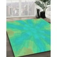 thumbnail image 3 of Ahgly Company Machine Washable Indoor Rectangle Transitional Lime Mint Green Area Rugs, 2' x 3', 3 of 7
