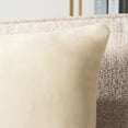 thumbnail image 3 of PAVILIA Cream Throw Pillow Covers 18x18 Set of 2, Decorative Pillow Cases for Bed Sofa Couch, Boho Aesthetic Accent Decor Cushion for Bedroom Living Room, Velvet Square Euro Sham Covers, Ivory Beige, 3 of 8