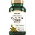 thumbnail image 1 of Suplemento de aceite de semillas de calabaza Piping Rock 3000 mg 200 cápsulas blandas, 1 of 7