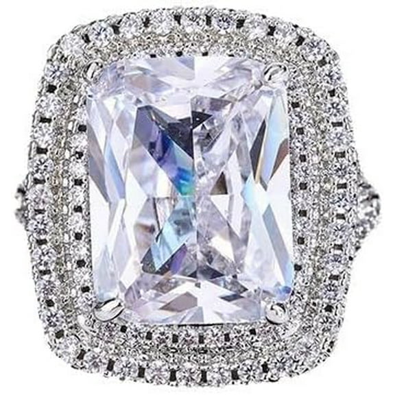 Stunning  Engagement Rings for Women Cubic Zirconia Crystal Diamond Engagement Promise Love Eternity Stackable Ring Fashion Thumb Knuckle Band Fine Bride Wedding Jewelry for Her Wife