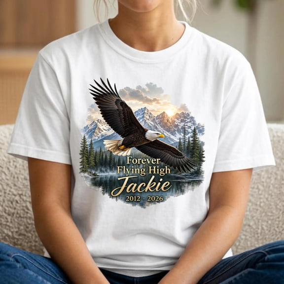 Jackie Bald Eagle Memorial T-Shirt, Forever Flying High 2012-2026 Eagle Remembrance Graphic Tee