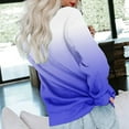 thumbnail image 4 of VANLOFE Women's Long Sleeve Sweatshirt Women's Tie-Dye Round-Neck Sweatshirt Trendy Warm Sweatshirt for Women Light Blue Sweatshirt M, 4 of 5