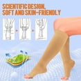 thumbnail image 5 of 3 Pairs Open Toe Medical Sport Compression Socks - 15-20mmhg Graduated Knee-High Support for Men & Women, Ideal for Soccer, Running, and Nurses, 5 of 7