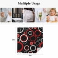 thumbnail image 4 of Red Black Cloth Napkins, Abstract Modern Geometric White Grey Circle Washable and Reusable Dinner Napkins Set of 4, Table Napkin for Kitchen Party Birthday Wedding Hotel Housewarming 20"x20", 4 of 8