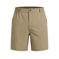 thumbnail image 4 of Timoontee Men Athletic Shorts Utility Cargo Shorts Stretchy Elastic Waist Solid Hue Straight Leg for Skin Friendly Yellow L, 4 of 4