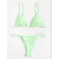 thumbnail image 1 of Traje de baño de 2 piezas para mujer, trajes de baño para mujer, traje de baño de mujer de cintura alta con cordones, bikini, traje de baño de acero con espalda descubierta y abertura, traje de baño p, 1 of 4