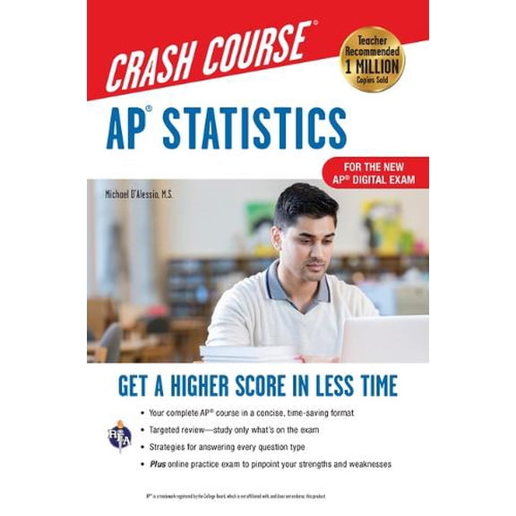 Pre-Owned Ap(r) Statistics Crash Course, Book + Online: Get a Higher Score in Less Time (Paperback) 0738612588 9780738612584