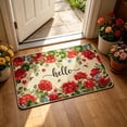 thumbnail image 4 of EGNMCR Welcome Doormat Collection Front Door Mats For Indoor/Outdoor Spring Summer Fall Floral Entryway Rug Decor Loop pile rug, 4 of 7