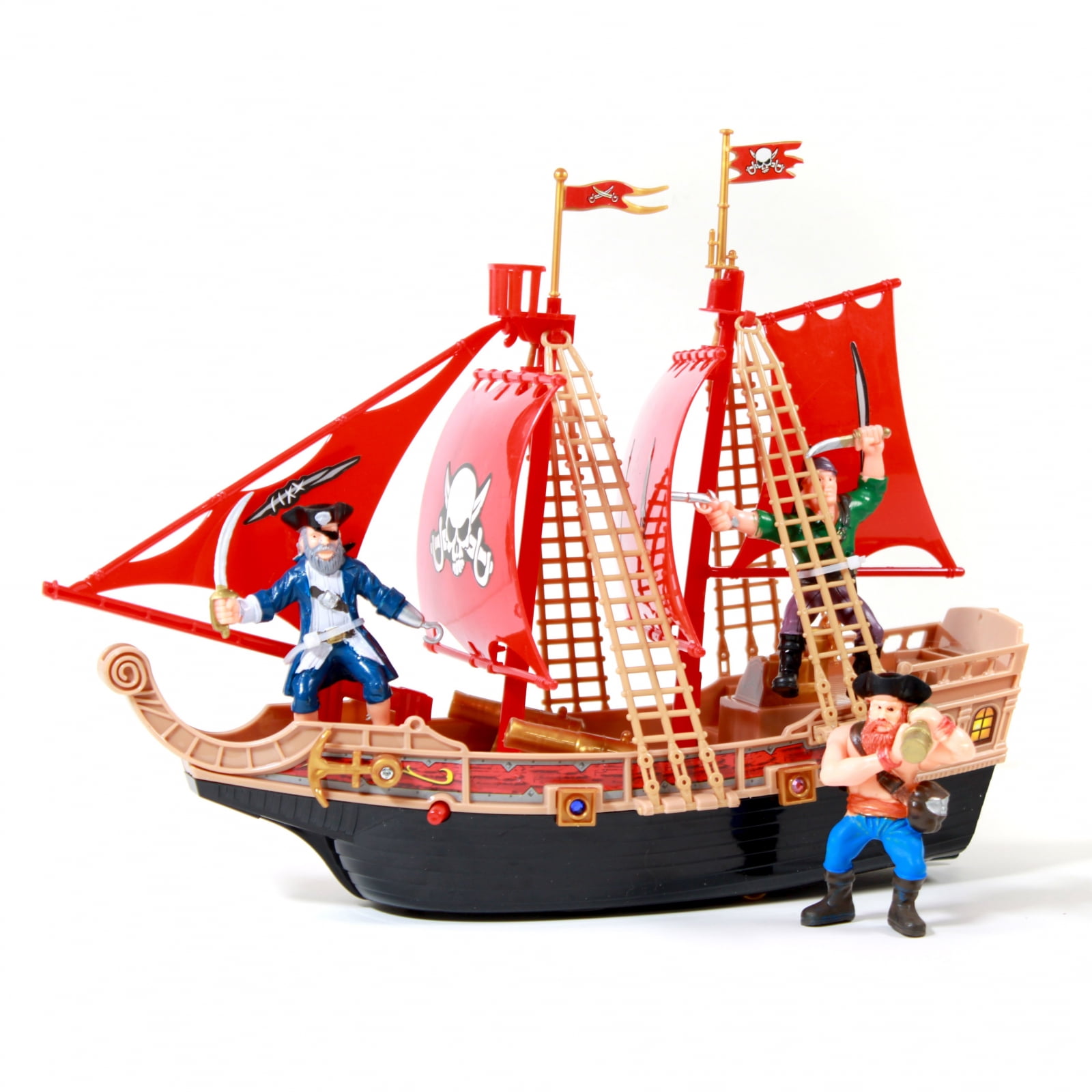 KidPlay Light up Pirate Ship Imagination Adventure Boys Boat Toy 