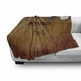 thumbnail image 3 of Christmas Soft Flannel Fleece Throw Blanket, Wooden Setting with Grey Balls Fairy Tale Setting and Pine Tree Twigs Wishes Theme, Cozy Plush for Indoor and Outdoor Use, 50" x 70", Brown, by Ambesonne, 3 of 6