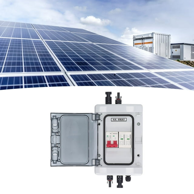 CAJA DE COMBINADOR FOTOVOLTAICO, CAPARAZÓN DE RETARDANTE RESTENTE A LOS Rayos UV IP65 DC500V 32A CUCTITORO FOTOVOCOICO INSTALACIONA SIMPLE CON CONTRACCIÓN CONTRA SOBRETENSIONES