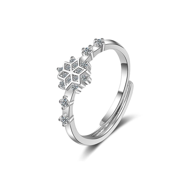 Qarigey Anillo de apertura para mujer, joyería de mano abierta decorativa brillante de cobre, decoración de vestido exquisita para fiesta de boda, Ropa, zapatos y accesorios Miscelánea Qarigey AP017203-01