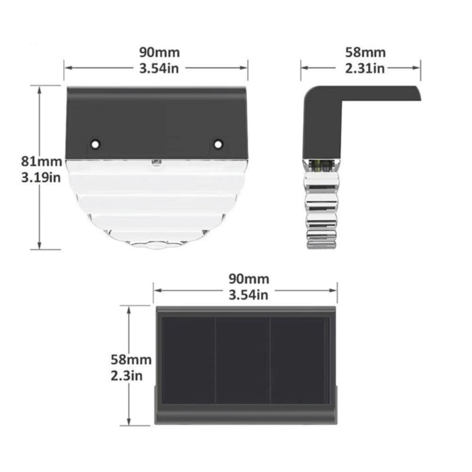 6 Solar Lights For Outdoor Garden LED Garden Lights For Patio Decoration Terrace Passageway Steps And Stairs 2 Mode LED Warm White/color Changing Lighting