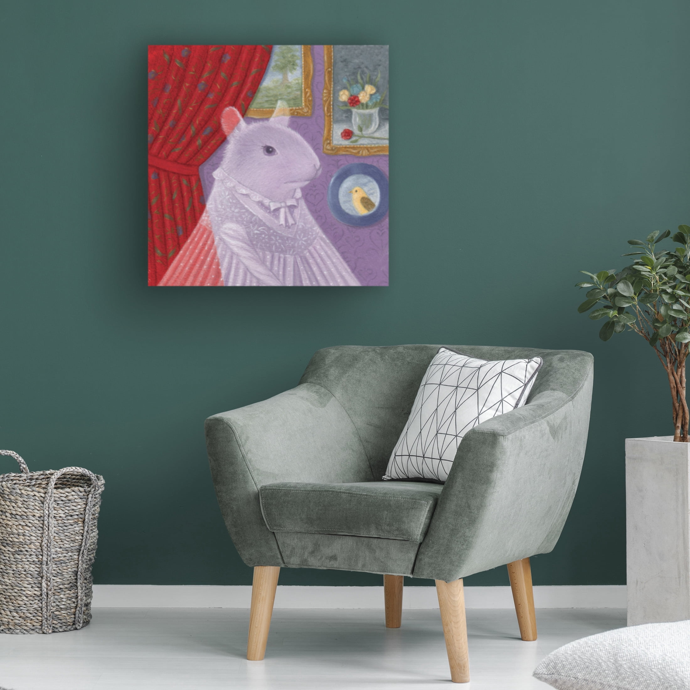 Canvas Wall Art - Gina Matarazzo 'Lady Willow of Aramathooza' Wall Art for Living Room, Bedroom, or Office Décor by Trademark Fine Art - 35 x 35 Inches