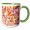 Green/White, variant on 3drose, Mosaic Pattern Background Design - Colorful Abstract Vector Graphic, 11oz Two-tone Blue Mug