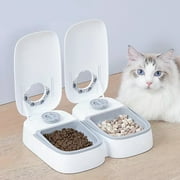 Automatic Meals Cat Feeder, Pet Feeder with Timer, Timed and Portion Control for Dry or Semi-Moist Food, Food Dispenser for Cat and Dog, 48-Hour Timed (Cat Feeder)