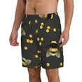 thumbnail image 2 of Bixox Men's Bumblebee printing Casual Classic Fit Short Summer Beach Shorts, 2 of 6