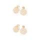 thumbnail image 2 of Qarigey Pendientes de hipoalergénicos Pendientes colgantes geométricos para mujeres de estilo elegante y chic Pendientes blanco blanco 2Conjunto, 2 of 6