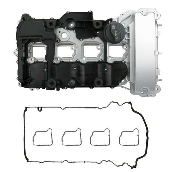 MITZONE Upgrade Aluminium Engine Valve Cover Compatible with Mercedes Benz C180 C200 E200 E250 SLK200 C250 SLK250 2012-2016 1.8L Replace A2710101730