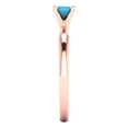 thumbnail image 3 of 0.5 ct Round Cut Simulated Turquoise Solitaire Engagement Ring for Women in 18K Rose Gold, 3 of 5