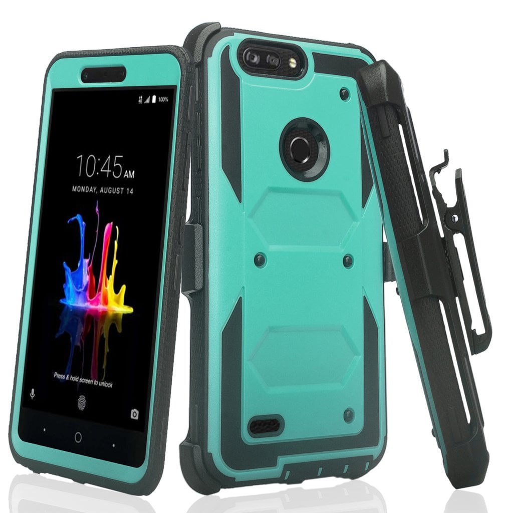 Zte Blade X Case Zte Blade Force Case Zte N9517 Case Heavy Duty Belt Clip Holster Built In Screen Protector Full Body Coverage Rugged Protection For Zte Blade X Blade Force