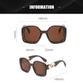 thumbnail image 2 of Gafas de sol huecas de la tendencia de la moda de la calle de las gafas de sol del marco cuadrado, hechas de PC y metal, 2 of 5