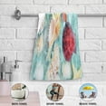 thumbnail image 4 of Seashell Summer Beach Sea Kitchen Hand Towels 2 PCS, Ocean Marine Fingertip Bath Towels Ultra Soft and Highly Absorbent, Decorative Face Towels Dish Washcloths, 28.3"x14.4", 4 of 4