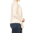thumbnail image 2 of Women's Plus Size Soft Casual Drape Open Front Cardigan Long Sleeve, 2 of 4