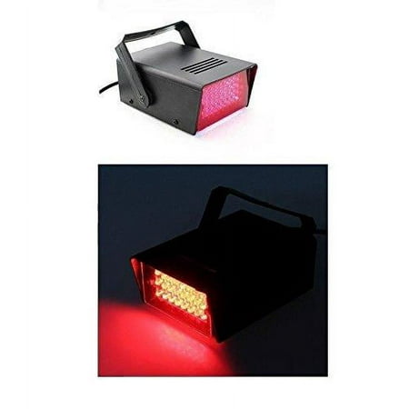 Lightahead Mini LED Strobe Light with 24 Super Bright LEDs Mini Dj Strobe Light Flash Light for Halloween, Club Dj Disco Bar Stage House Party Lighting (RED)