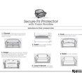 thumbnail image 3 of Innovative Textile Solutions 1-Piece Ripple Plush Secure Fit Loveseat Furniture Cover Slipcover, Blue, 3 of 5