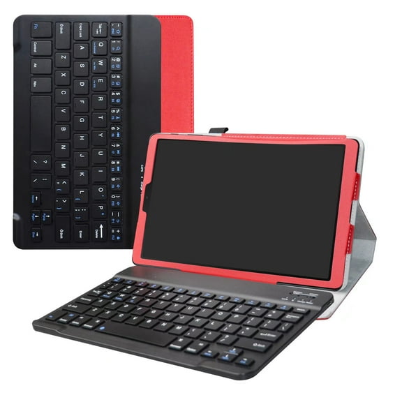 Labanema 10.1" Samsung Galaxy Tab A 10.1 T510 T515 2019 Bluetooth Keyboard Case, PU Leather Folio Stand Protective Case, Cover for 10.1" Samsung Galaxy Tab A 10.1 T510 T515 2019 (Red)