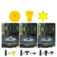 thumbnail image 4 of Yuarrent Bomba de fuente solar para exteriores, giratoria, mejorada, 4 boquillas, decoración con estaca, estanque decorativo para baño de Jardín y Patio Como se muestra, 4 of 6