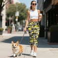 thumbnail image 5 of HELLHERO Camouflage Printed Yoga Pants for Women High Waisted Capri Leggings Breathable Workout Leggings with Pockets, XL, 5 of 7