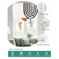 thumbnail image 2 of Boho Geometric Tie Up Curtains for Windows 54 Inch Length Balloon Curtains Kitchen Adjustable Balloon Window Shade Modern Middle Century Abstract Striped Tie Up Bathroom Curtain Window 42"x54", 2 of 6