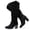 Black 702, variant on Love Steetly Women's Extra Wide Calf Knee High Boots, Slouchy Ruched Shaft, Chunky Block Heel Side Zip Casual Winter Tall Boots.