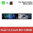 thumbnail image 2 of ZWNAV Dual 12.3 inch Screen Car Radio For Opel Combo 2010-2015 Android GPS Navigation Multimedia Video Player Stereo Receiver Head Unit, 2 of 14