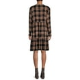thumbnail image 3 of Blu White Blu Women's Plaid Ruffle Hem Dress, 3 of 5
