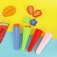 thumbnail image 5 of Helenmas Cake Decorating Kit 1Pack Popsicles Molds Reusable Baby Molds MultiColored Silicone Popcical Molds Ice Molds DIY Frozen Popsicle Maker With Lid DIY Popsicles Yogurt Sticks Jelly A, 5 of 6