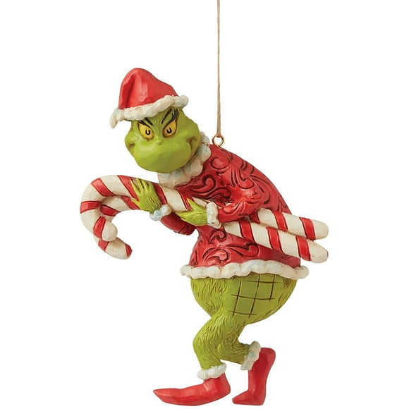 HHHC Jim Shore Grinch Stealing Candy Canes Ornament 6009206