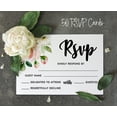 thumbnail image 5 of Inkdotpot 50 Blank RSVP Cards With White Envelopes Floral 4"x6" Response Cards-RSVP Reply Card For Wedding-Bridal Shower-Baby Shower-Rehearsal Dinner, 5 of 7