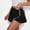 Black, variant on Dolkfu High Waist 2026 Womens Shorts Athletic Stretch Dolphin Shorts Black Running Pleated Womens Shorts L